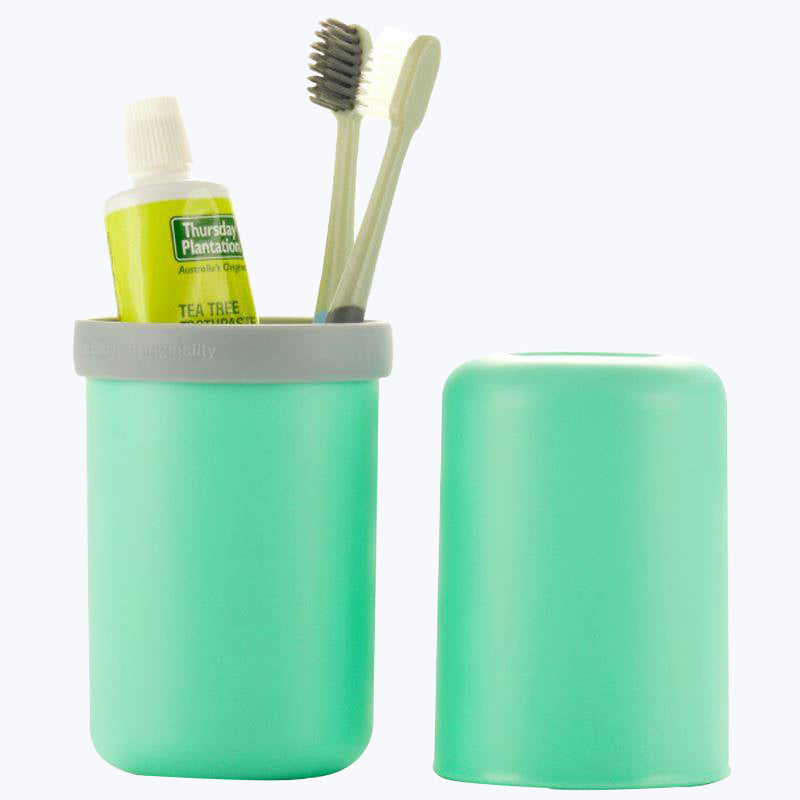 កំប៉ុងដាក់សម្ភារៈផ្សេងអាចធ្វើជាកែវទឹកបាន Brush & Toothpaste Box Capsule 2Cups D240