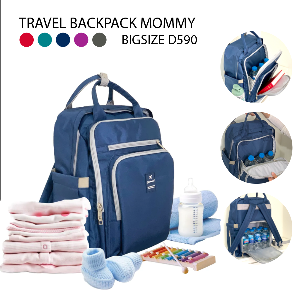កាបូបដាក់សំភារៈទារក Mommy Backbag BigSize -  D590